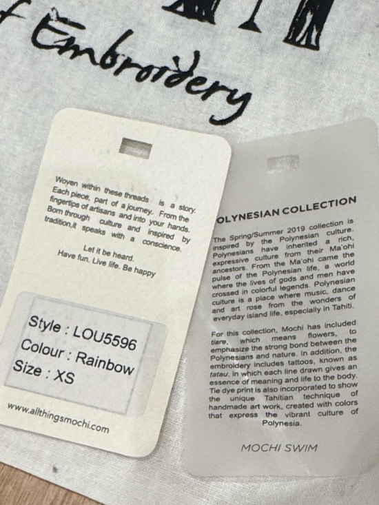 All Things Mochi Louise Rainbow Stripe Ruffled Bikini Size XS - Picture 8 of 8